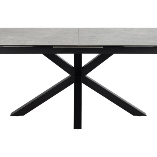 Jedálenský rozkladací stôl Heaven 168/210 cm sivý/čierny