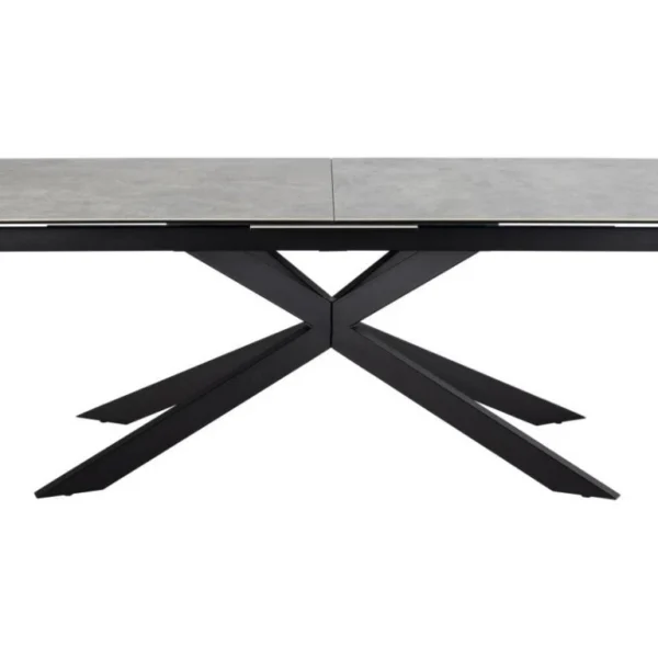 Jedálenský rozkladací stôl Irwine 200/240 cm sivý/čierny