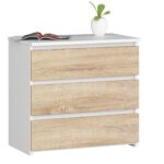 Komoda CL3 60 cm bílá/dub sonoma