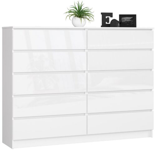Komoda Rollo K 160 cm biela lesklá Komoda Rollo K 160 cm biela lesklá