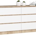 Komoda Rollo V 160 cm dub sonoma/biela
