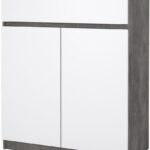 Komoda Simplicitous 234 80 cm beton/bílá lesk
