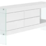 Komoda Soho 184 cm bílá/čirá