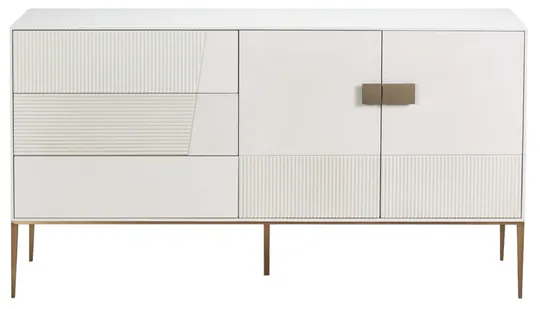 Komoda Stilig ST102A 160 cm bílá/zlatá