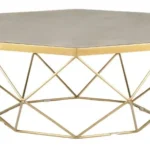 Konferenční stolek Glamour 106 cm zlatý/šedý