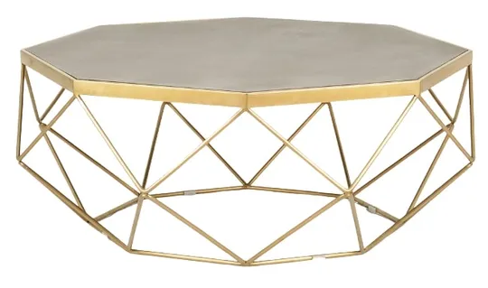Konferenční stolek Glamour 106 cm zlatý/šedý