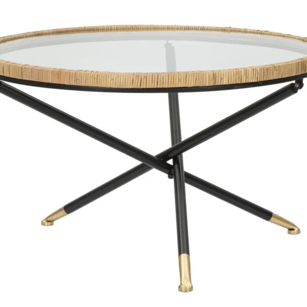Konferenční stolek Saint Barth 80 cm hnědo-černý