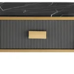Konferenční stolek Stilig ST380A 124 cm zlatý/černý mramor