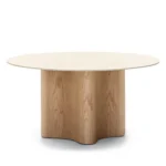Konferenčný stolík Alesund 90 cm travertín/dub prírodný