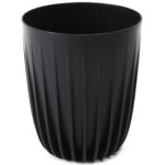 Kvetináč PRUHOVANÝ ECO VII 19 cm čierny