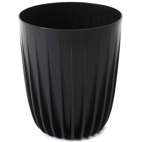 Kvetináč PRUHOVANÝ ECO VII 19 cm čierny