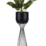 Kvetináč na stojane LOFT V 68 cm čierny