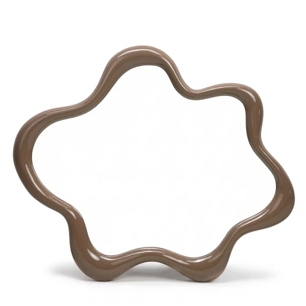 Nástěnné zrcadlo Izzi 83 cm světle hnědé/moka