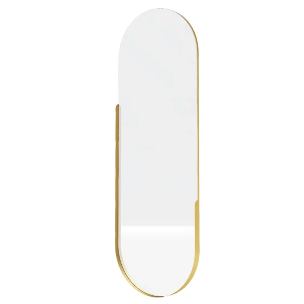 Nástěnné zrcadlo s LED osvětlením Brio 40x105 cm zlaté