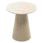 Odkladací stolík Sakala 45 cm travertín/béžový