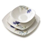 Porcelánová jídelní sada LEA Cornflower 18 ks bílá/modrá