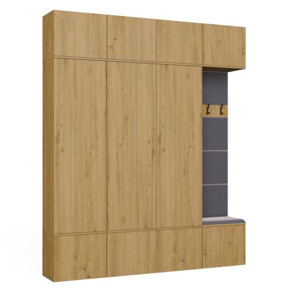 Předsíňová stěna Haga 3Sz1W 200 cm dub Artisan