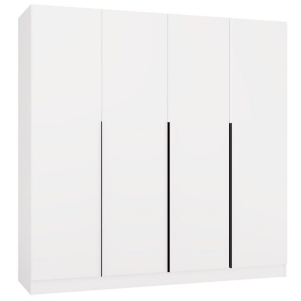 Šatní skříň Senso 4D 200 cm bílá/černá