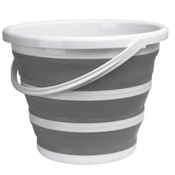 Skladacie vedro Compact 32 cm bielo-sivé