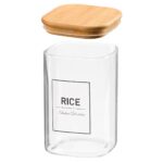 Sklenená kuchynská dóza na ryžu RICE 1