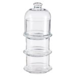 Skleněný třípatrový podnos GLASSY čirý