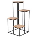 Stojan na kvety ALFA 34 cm čierny/hnedý