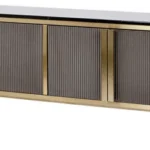TV stolek Stilig ST382A 200 cm černý mramor/zlatý