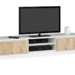 TV stolík Ronon 160 cm biely/sonoma