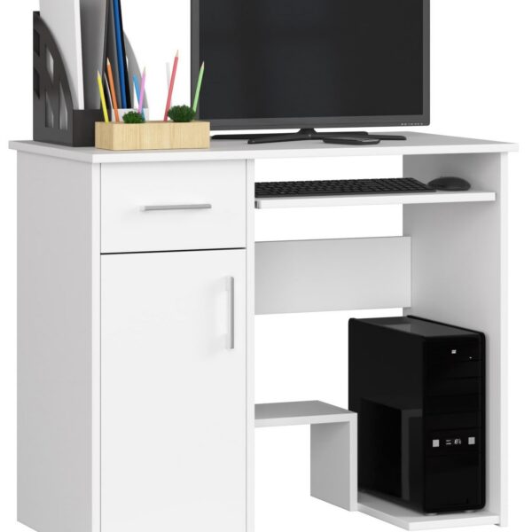 Volně stojící psací stůl Jay 90 cm bílý