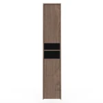 Vysoká závěsná koupelnová skříňka Pezzo 34 cm ořech