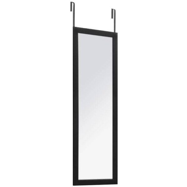Závěsné zrcadlo na dveře HAGGY 110x36 cm černé