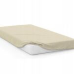 Bavlněné Jersey prostěradlo SOFT 140x200 cm + 25 cm krémové