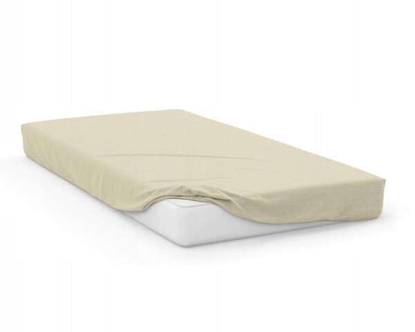 Bavlněné Jersey prostěradlo SOFT 140x200 cm + 25 cm krémové