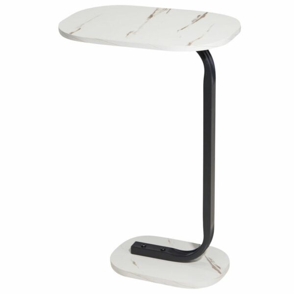 Boční stolek IRENE 59 cm mramor bílý