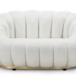 Designová pohovka FIRENCE 145 cm boucle bílá