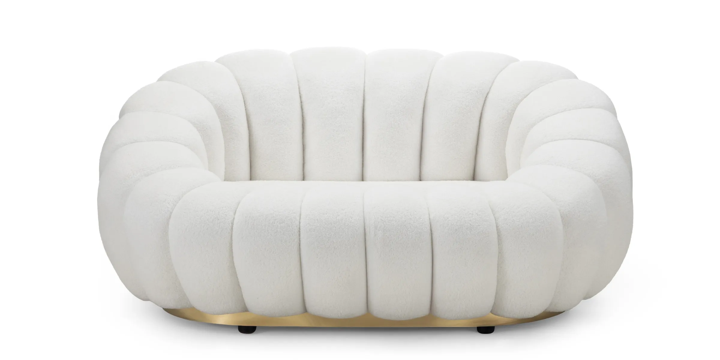 Designová pohovka FIRENCE 145 cm boucle bílá Designová pohovka FIRENCE 145 cm boucle bílá