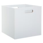 Dřevěný úložný box XERO 31x31 cm bílý
