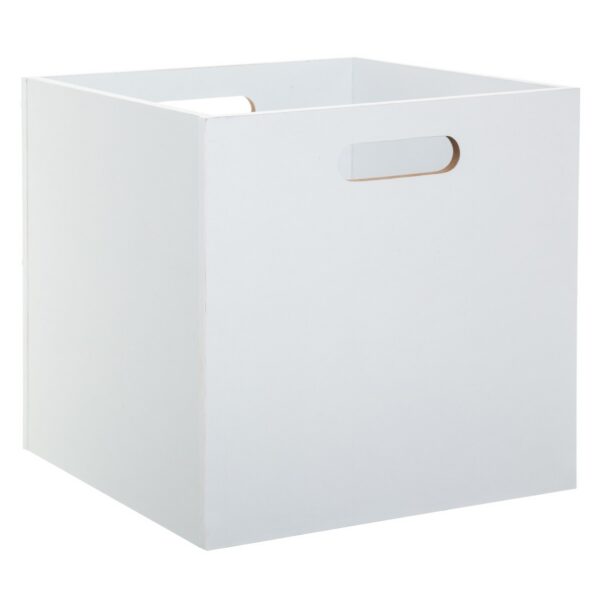 Dřevěný úložný box XERO 31x31 cm bílý