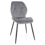 Jedálenská stolička Rick sivá/čierna