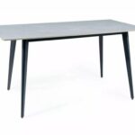 Jedálenský stôl Ivy 140 cm sivý/čierny mat