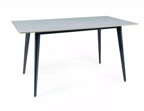 Jedálenský stôl Ivy 140 cm sivý/čierny mat Jedálenský stôl Ivy 140 cm sivý/čierny mat
