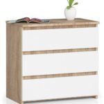 Komoda CL3 60 cm dub sonoma/biela
