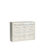 Komoda Indianapolis 137 cm dub craft biela