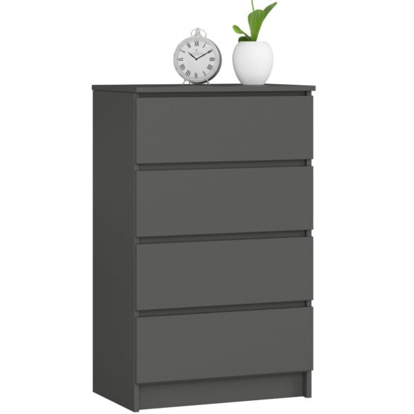 Komoda Kuba 60 cm - 4 šuplíky grafit