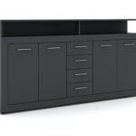 Komoda Luna 190 cm antracit
