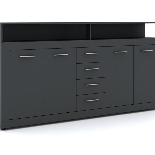 Komoda Luna 190 cm antracit