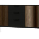 Komoda Meorati 150 cm černá/dub Artisan