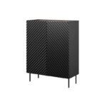 Komoda Onda 2D 127 cm černá/dub artisan