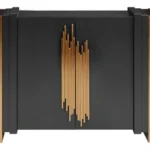 Komoda Stilig ST023B 160 cm černá/zlatá
