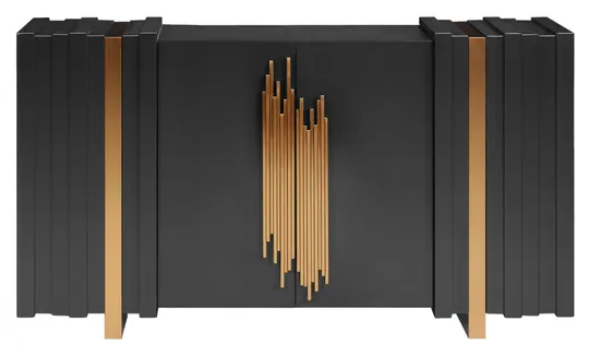 Komoda Stilig ST023B 160 cm černá/zlatá